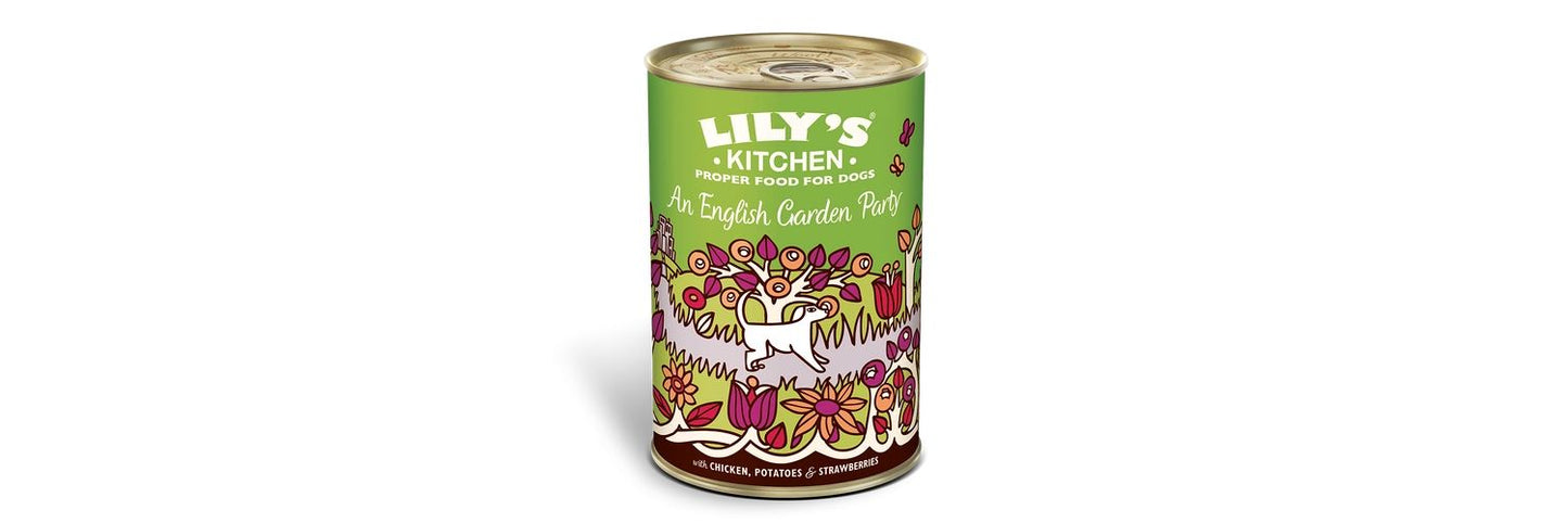 6 X Lily's Kitchen Dog Food Wet Can An English Garden Party 400g