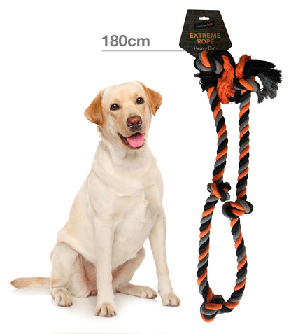  Hem & Boo Extreme Rope With Knots 180cm Heavy Duty Dog Toy