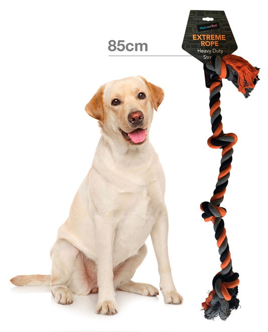  Hem & Boo Extreme Rope With Knots 85cm Heavy Duty Dog Toy
