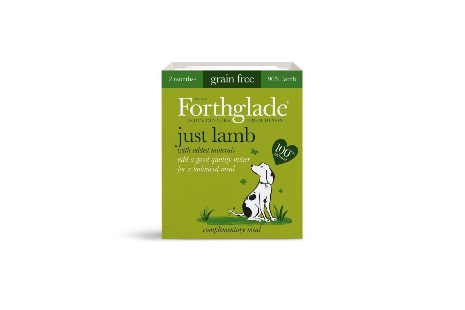  18 X 395g Forthglade Natural Menu Lamb Wet Dog Food