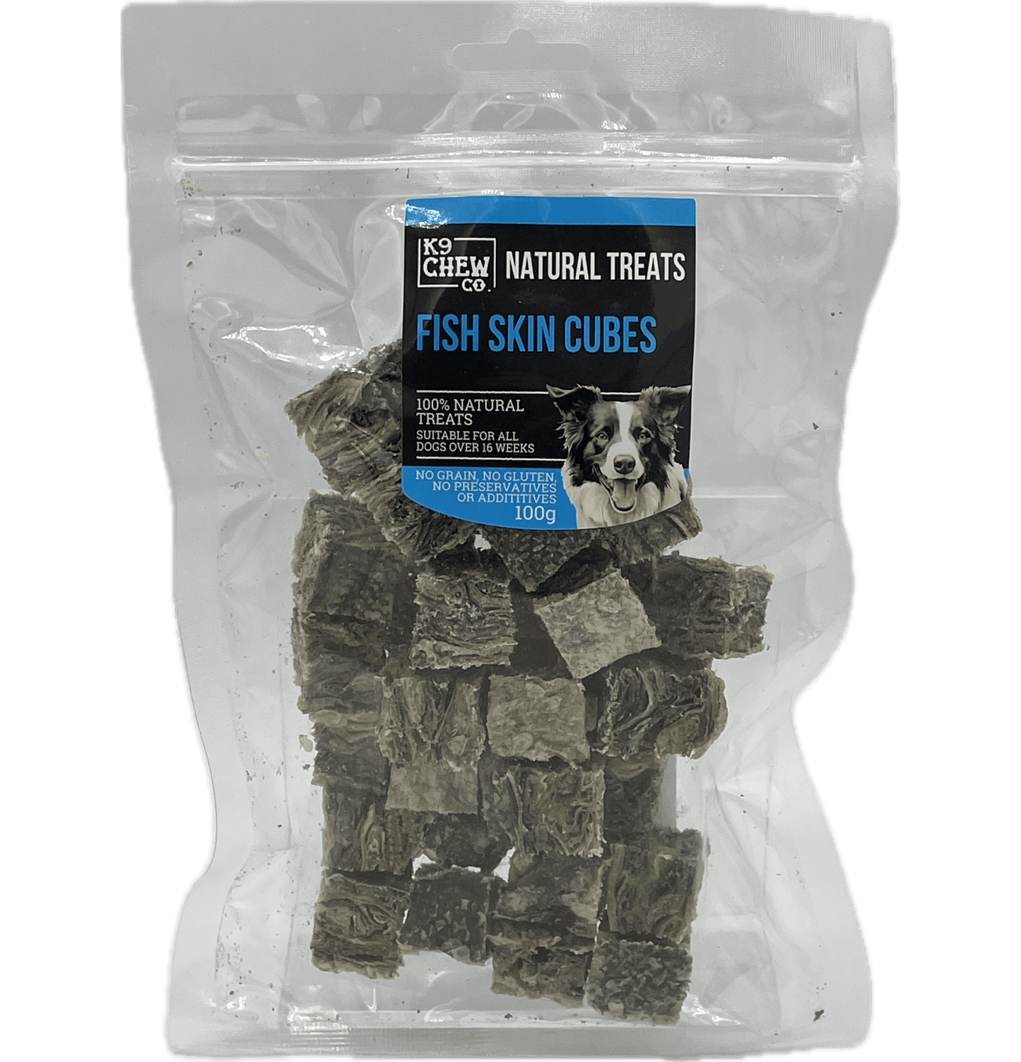 K9 Chew Co. Fish Skin Cubes Medium 100g