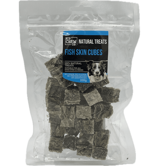  K9 Chew Co. Fish Skin Cubes Medium 100g