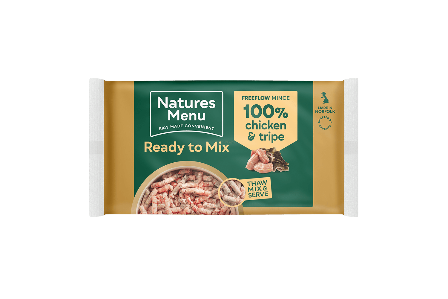  Natures Menu Free Flow Chicken & Tripe Raw Mince For Dogs