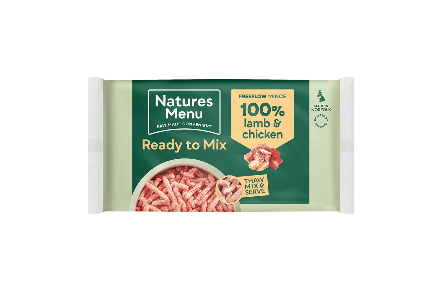  Natures Menu Free Flow Chicken & Lamb Raw Mince For Dogs