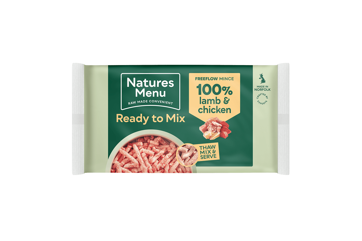  Natures Menu Free Flow Chicken & Lamb Raw Mince For Dogs