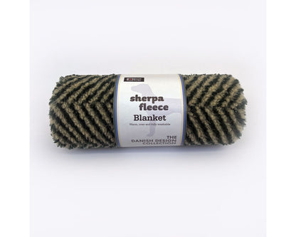  Danish Design Fleece Green Herringbone Blanket