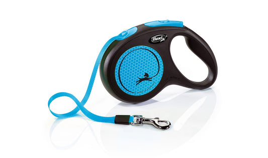  Flexi New Neon Dog Lead Tape 5m Neon Blue