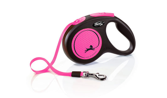  Flexi New Neon Dog Lead Tape 5m Neon Pink