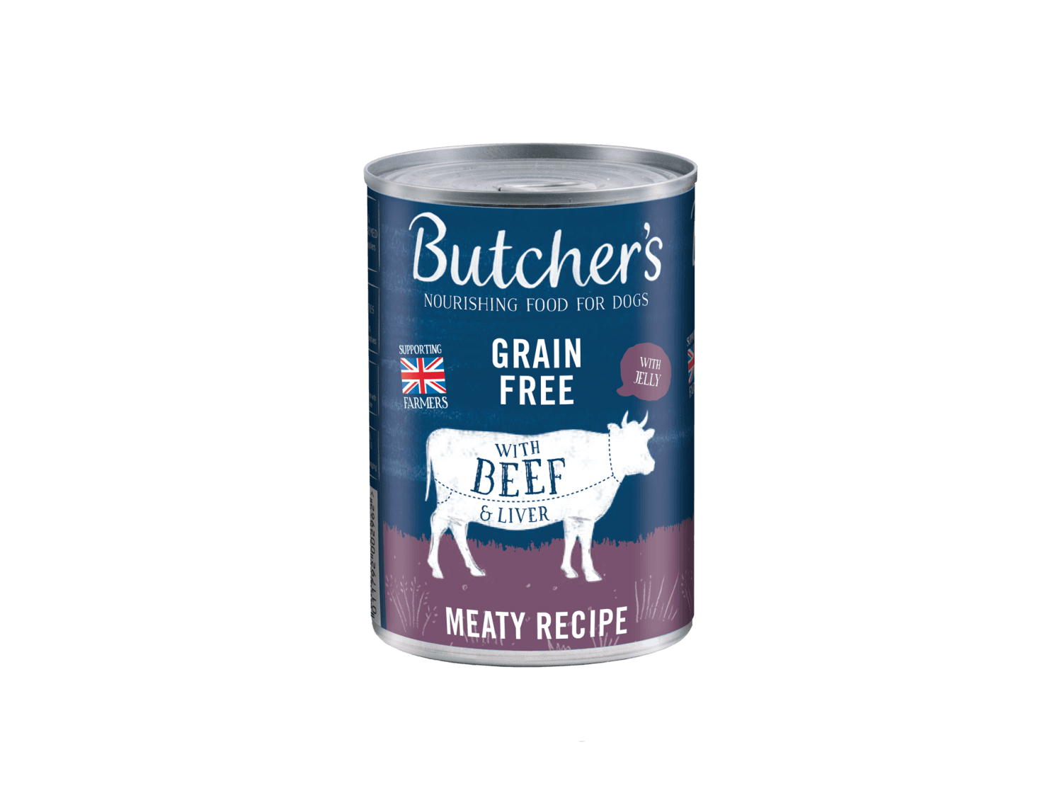  12 X 400g Butcher's Meaty Recipe Grain Free Beef & Liver Dog Food