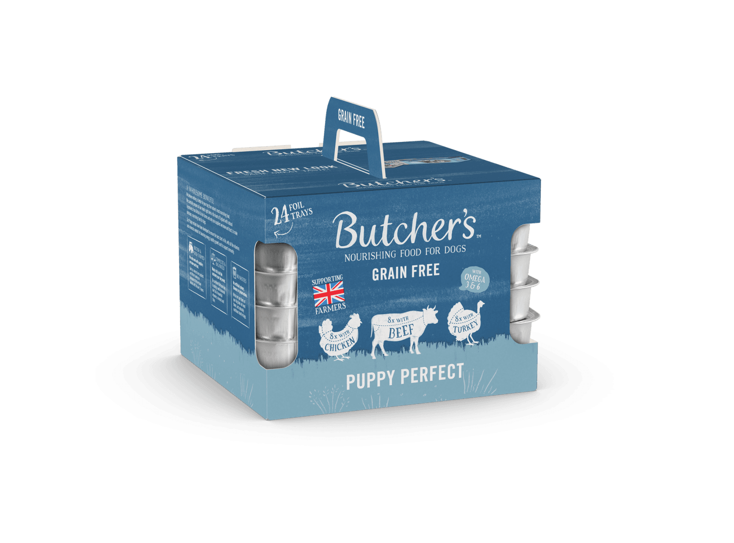  24 X 150g Butcher's Puppy Perfect Trays Dog Food