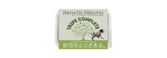  Benyfit Natural Complete Adult Raw Working Dog Food Tripe 1kg