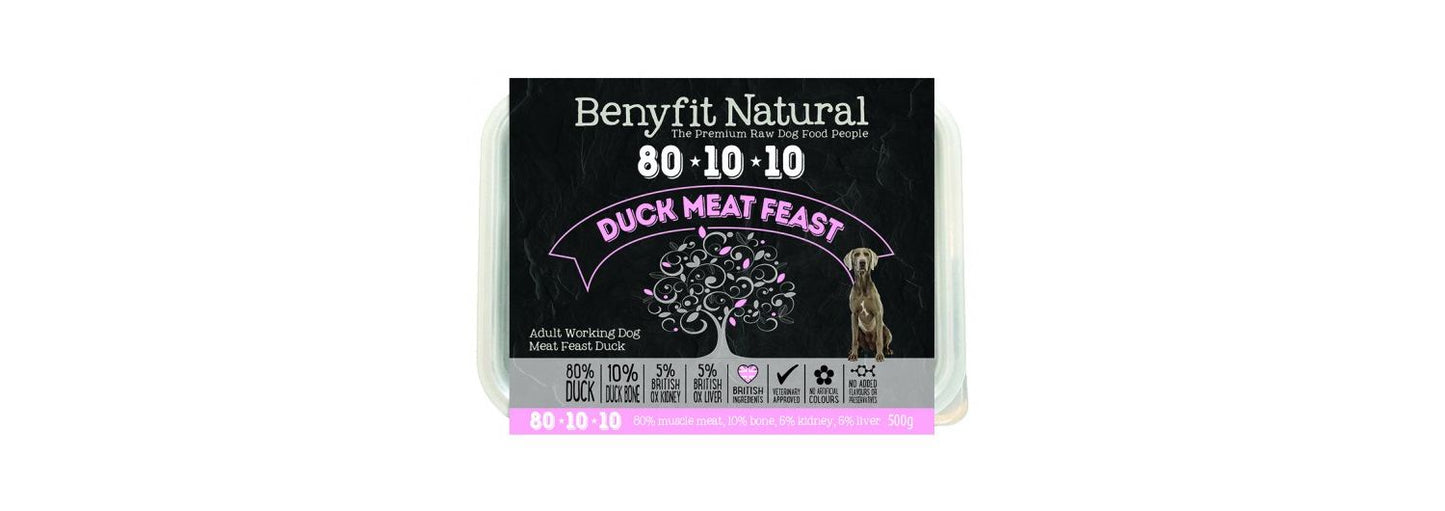  Benyfit Natural 80*10*10 Adult Raw Working Dog Food Duck Meat Feast