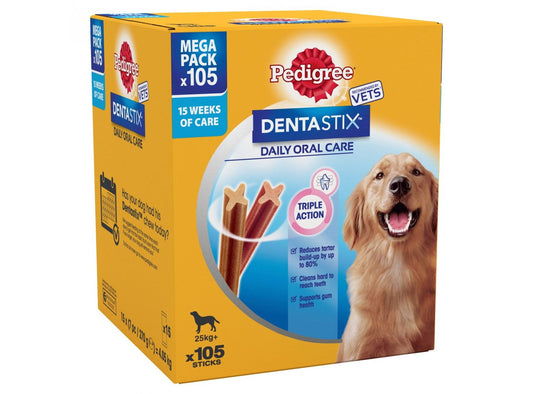  Pedigree Dentastix Daily Oral Care Dental Chews Large Breed (105 Sticks)