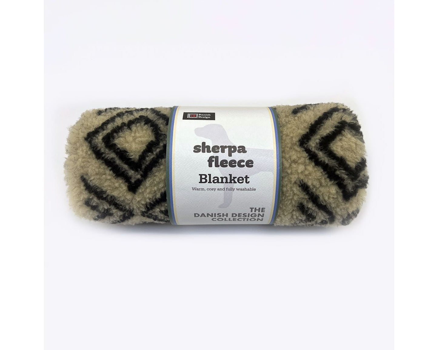  Danish Design Fleece Neutral Geometric Blanket
