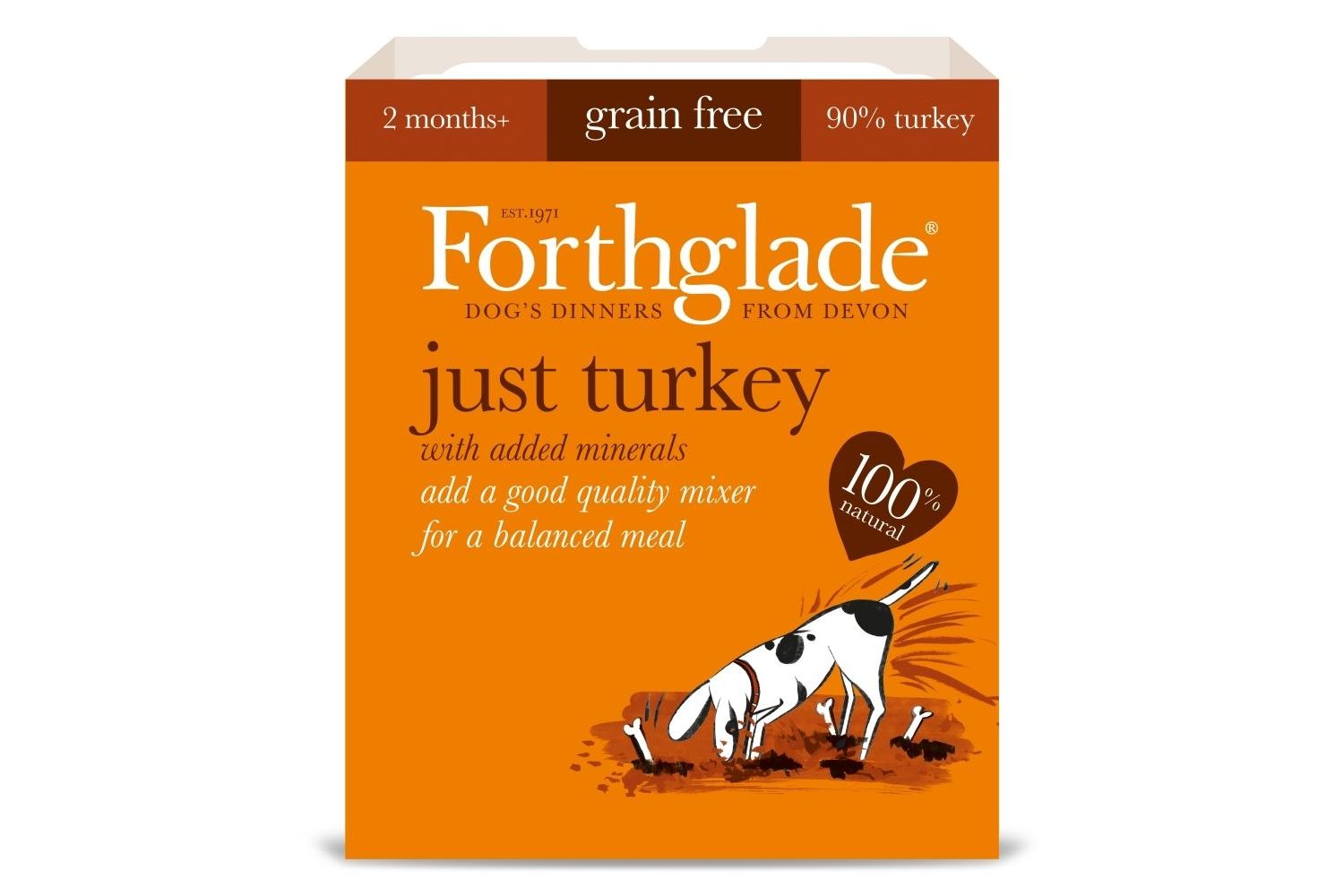  18 X 395g Forthglade Just Turkey Natural Wet Dog Food