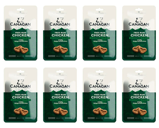  8 X 150g Canagan Free Run Chicken Biscuit Bakes Dog Treats