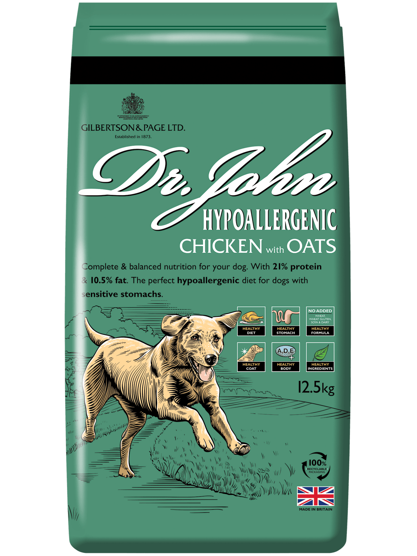  Dr John Hypoallergenic Chicken With Oats Working Dog Food