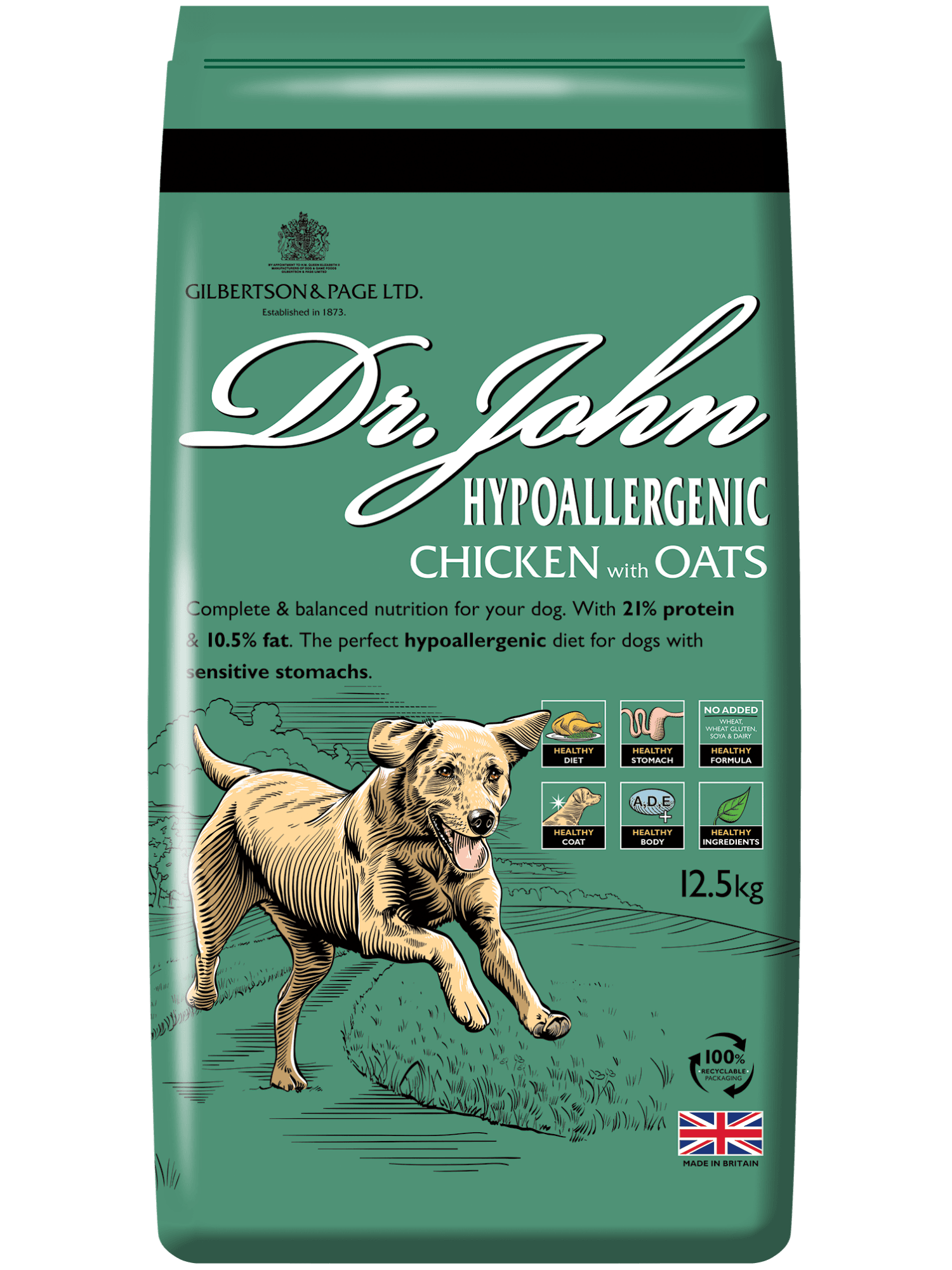  Dr John Hypoallergenic Chicken With Oats Working Dog Food