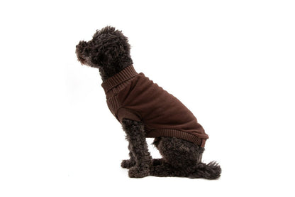  Great&Small Country Fleece Jumper Brown Dog Coat