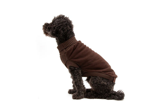  Great&Small Country Fleece Jumper Brown Dog Coat