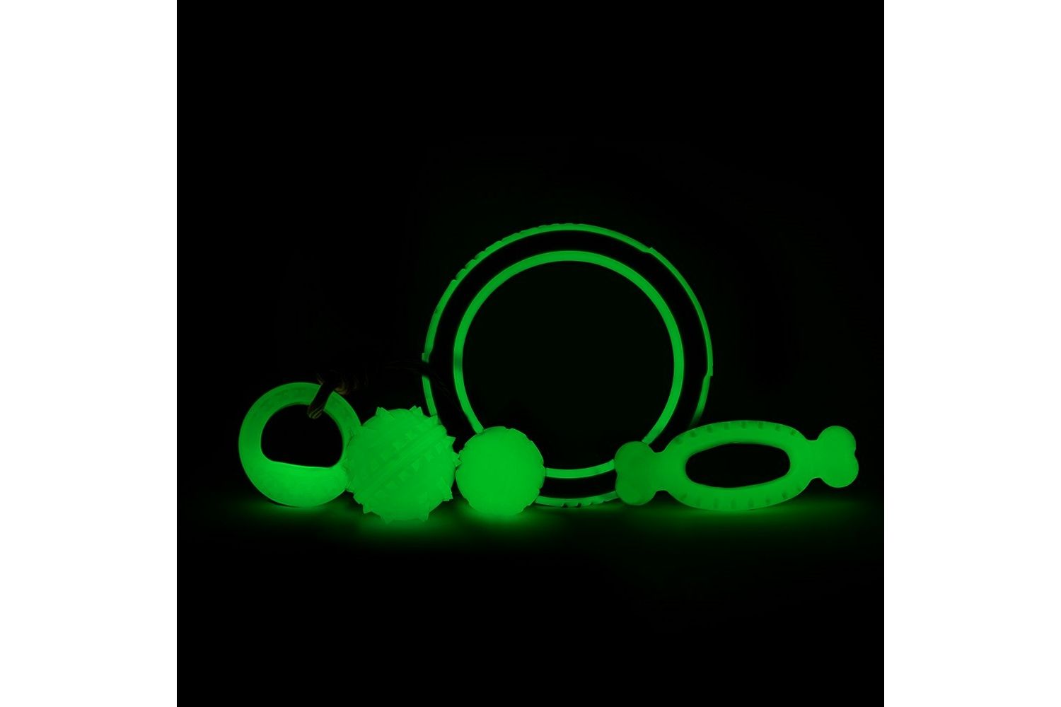  Great&Small Glow In The Dark Glow Ring Dog Toy