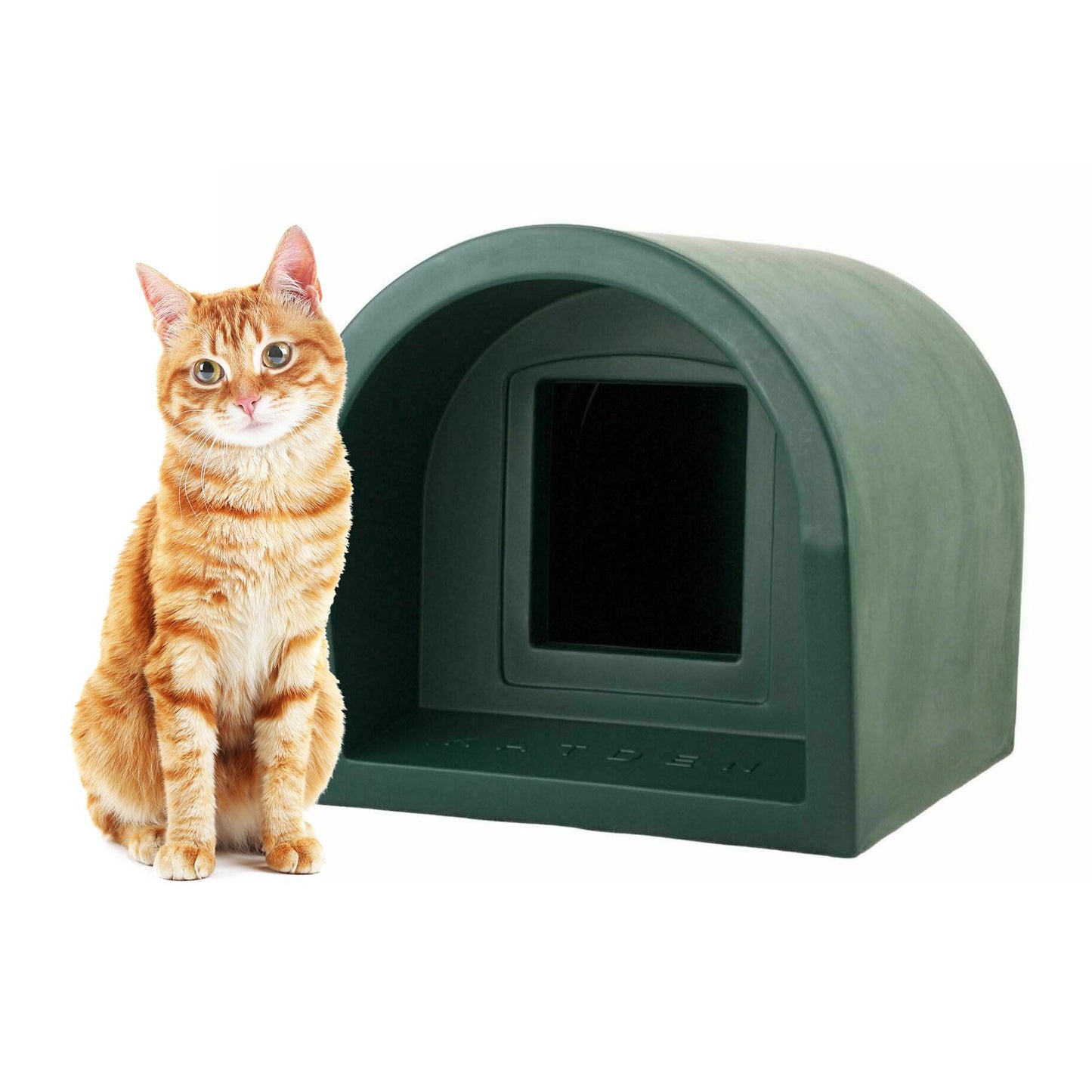  Mr Snugs KatDen Outdoor Cat Kennel/Shelter - Dark Green (Various Options)