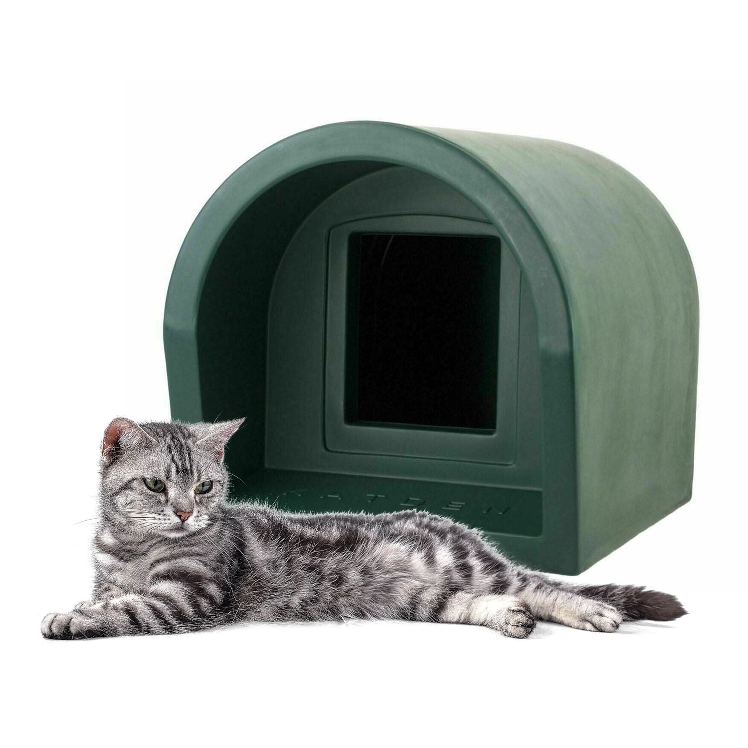 Mr Snugs KatDen Outdoor Cat Kennel/Shelter - Dark Green (Various Options)