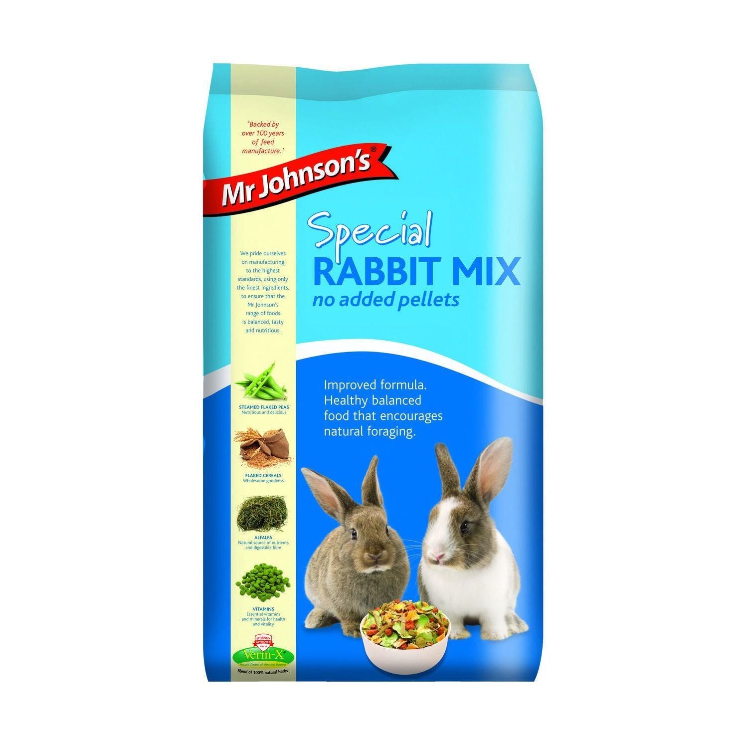  Mr Johnson's Special 'No Added Pellets' Rabbit Food Mix - 15kg