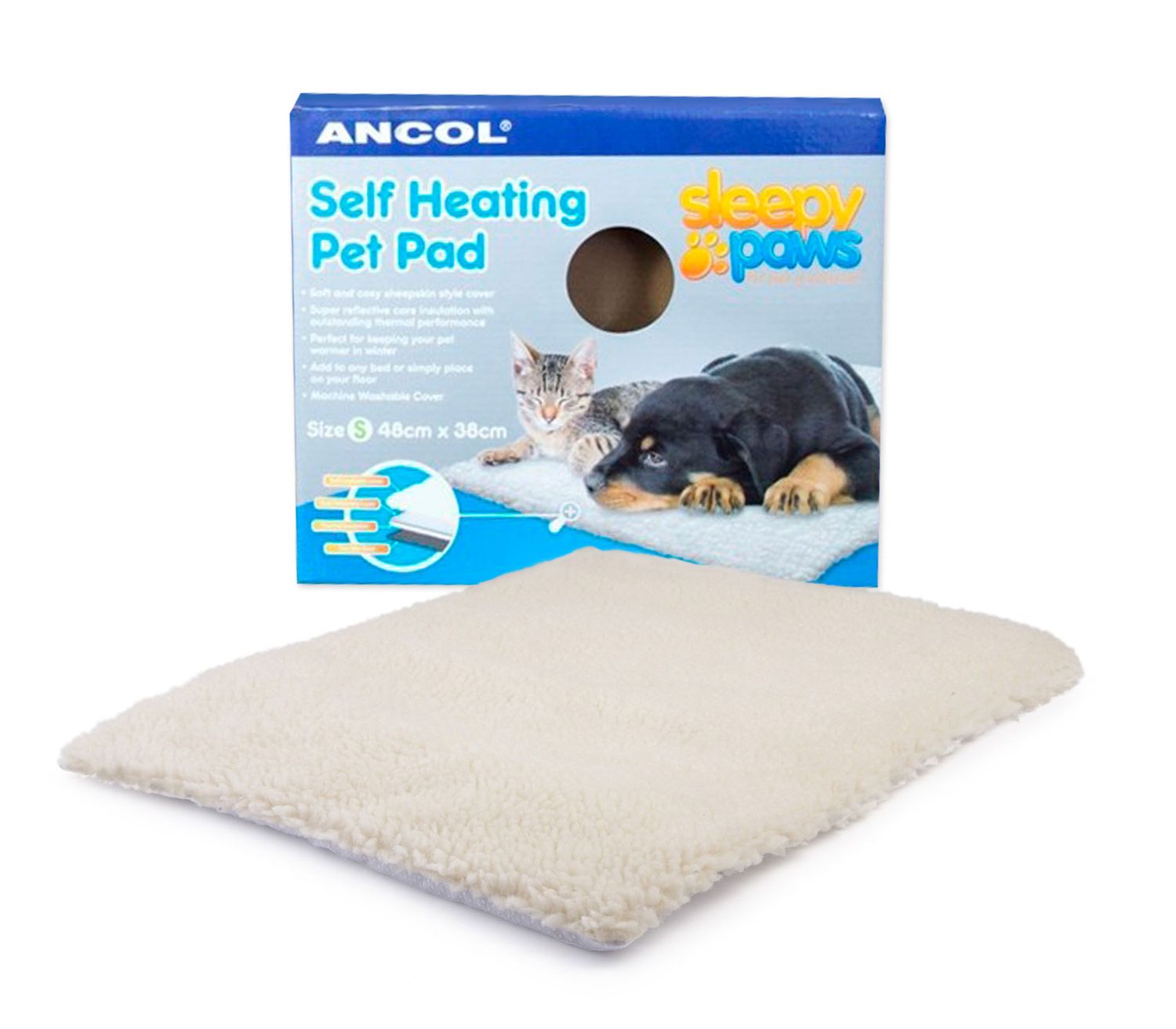  Ancol Sleepy Paws Self Heating Pet Pad Cat/Dog Bed