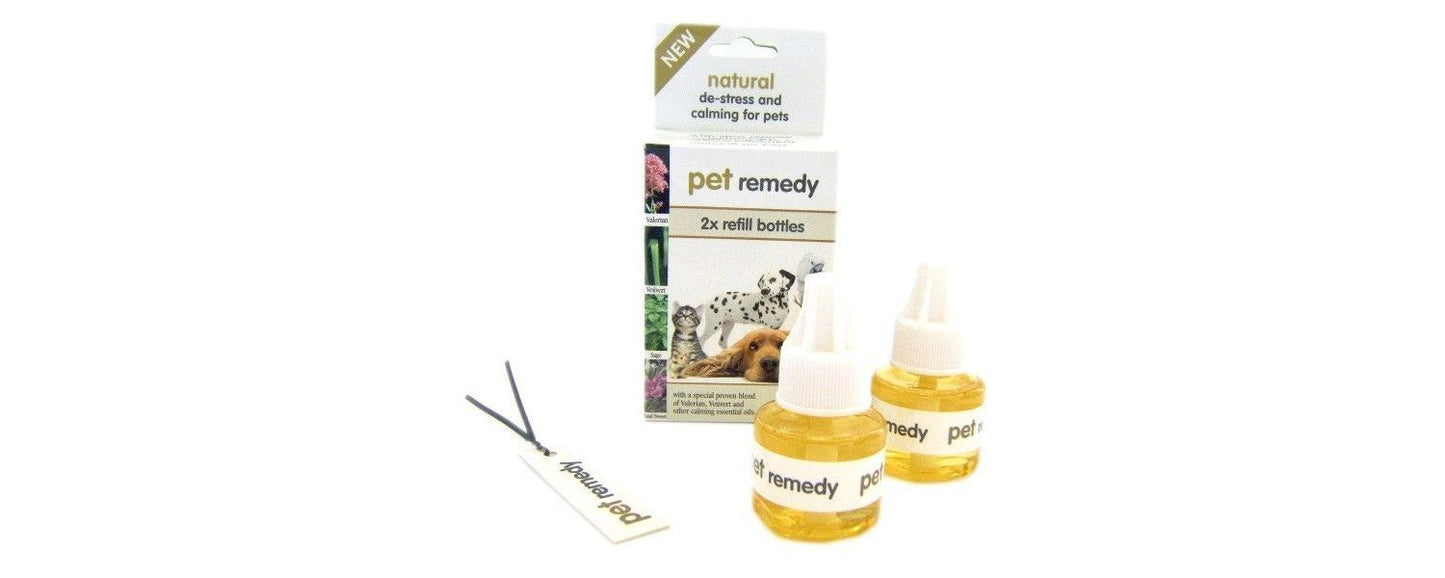  2 X 40ml Pet Remedy Natural De-Stress & Calming Diffuser Refills
