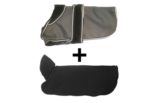  Danish Design 2-In-1 Grey Waterproof Four Seasons Performance Dog Coat