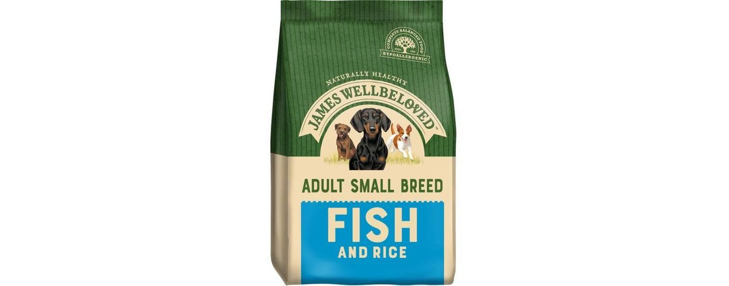  James Wellbeloved Small Breed Fish & Rice Adult Dry Dog Food