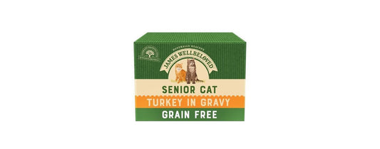  12 X James Wellbeloved Grain Free Cat Foof Pouch Senior Turkey 85g