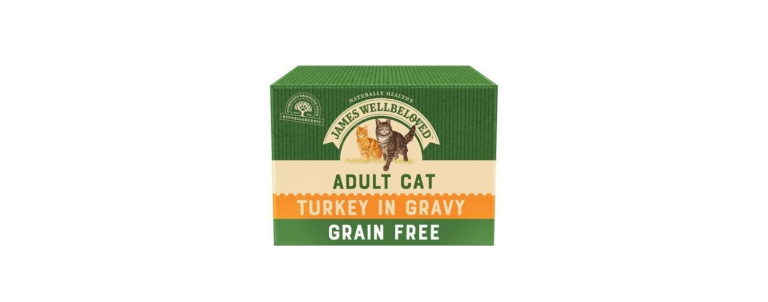  48 X James Wellbeloved Grain Free Turkey Adult Wet Cat Food 85g
