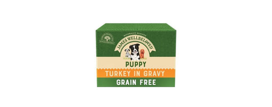  48 X James Wellbeloved Puppy/Junior Dog Food Pouches - Grain Free Turkey 100g