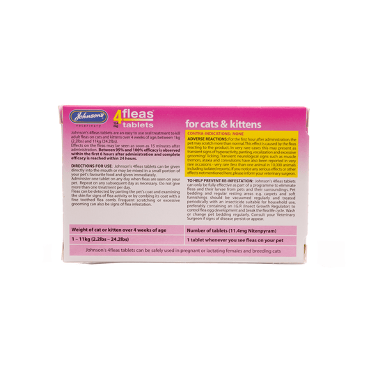  Johnson's 4fleas Tablets - Cats And Kittens - 6 Treatments