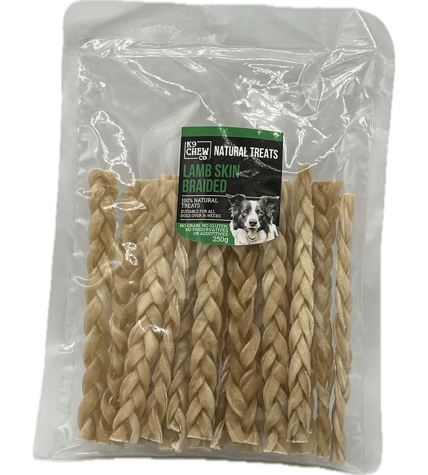  K9 Chew Co. Lamb Skin Braided 250g