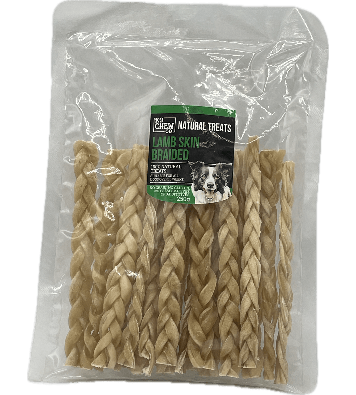  K9 Chew Co. Lamb Skin Braided 250g