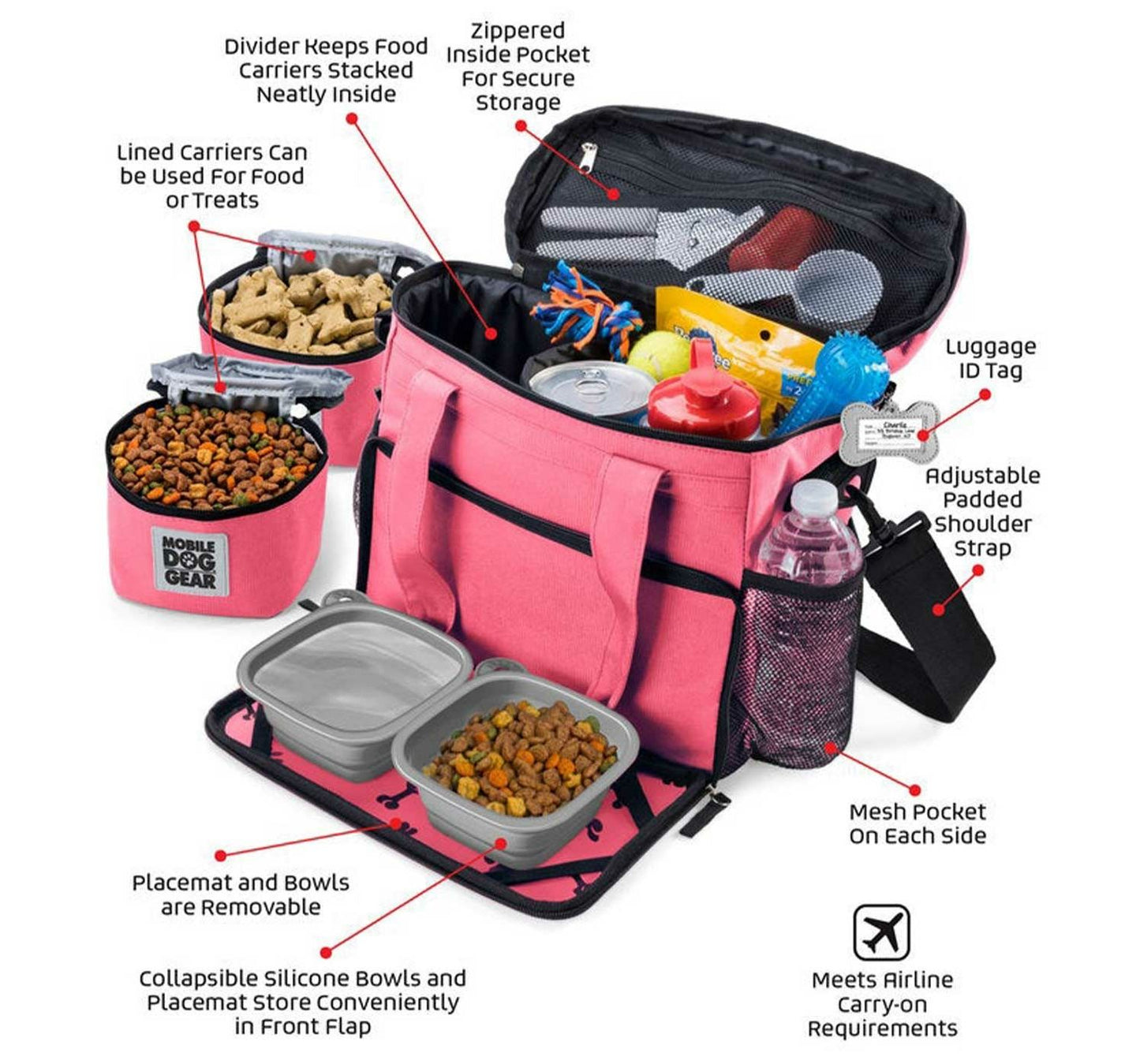  Mobile Dog Gear Small Week Away Bag Pink