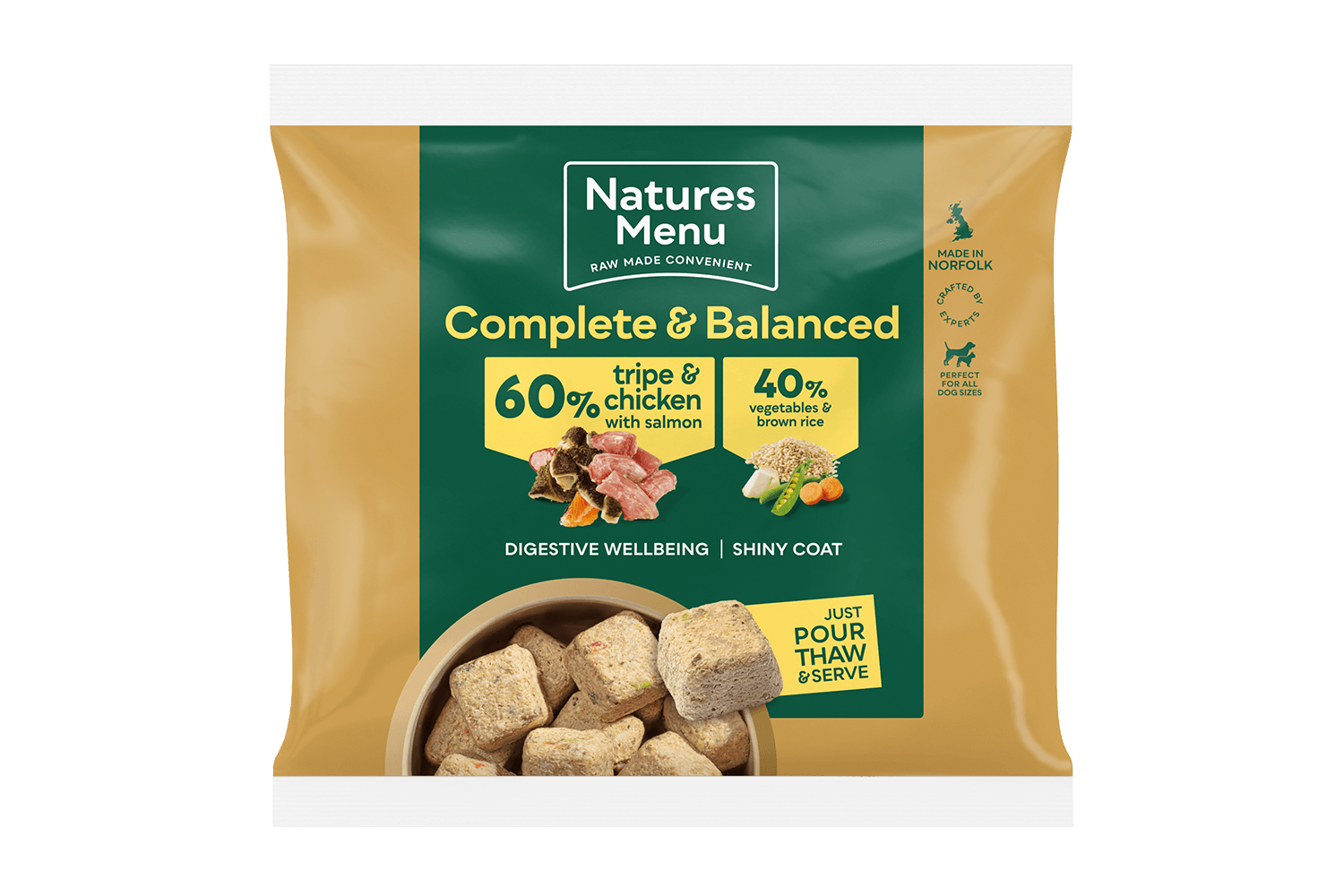  Natures Menu Chicken & Tripe Adult Original Raw Nuggets