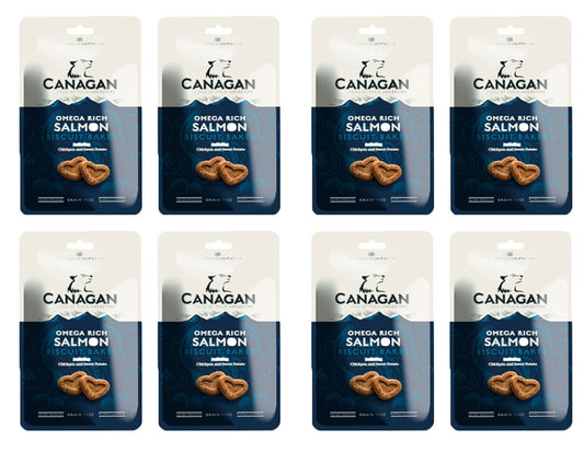  8 X 150g Canagan Omega Salmon Biscuit Bakes Dog Treats