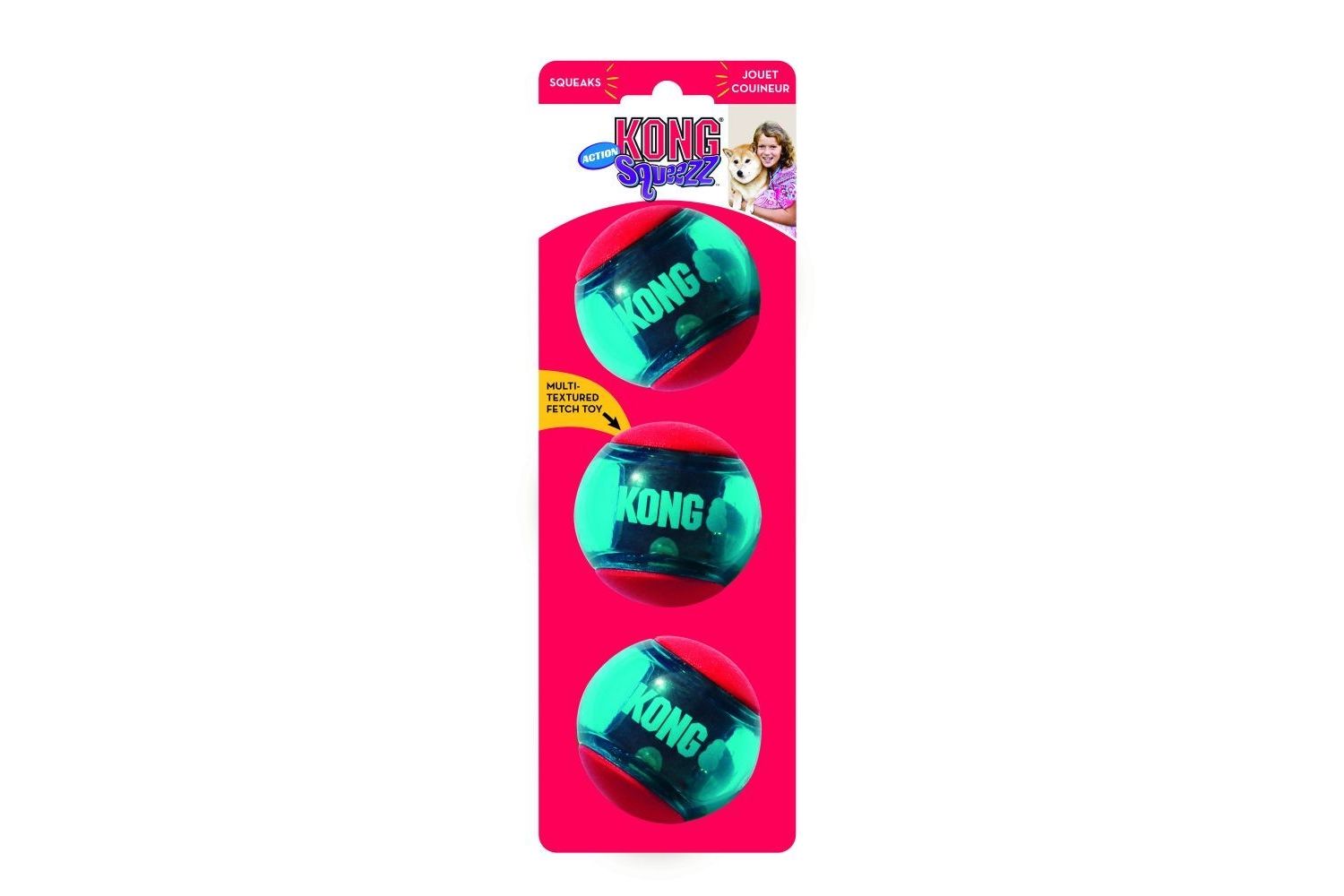  KONG Squeezz Action Ball Red
