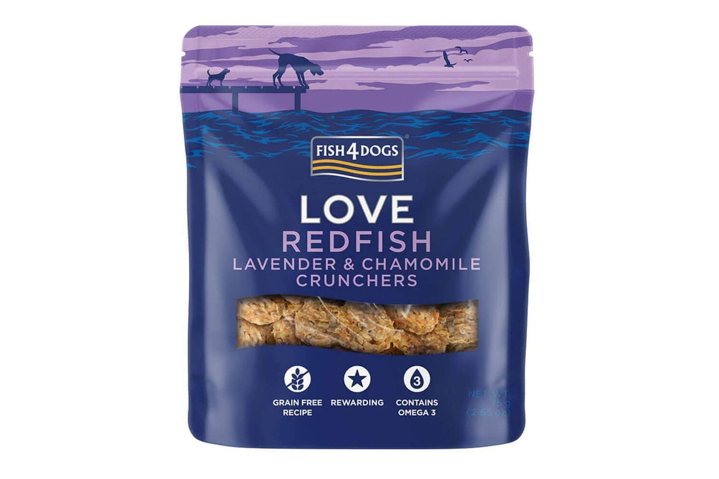  Fish4Dogs Redfish & Lavender CrunchersDog Treats
