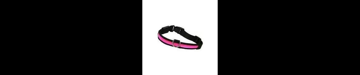  Rosewood Premium Pink Flashing Dog Collar