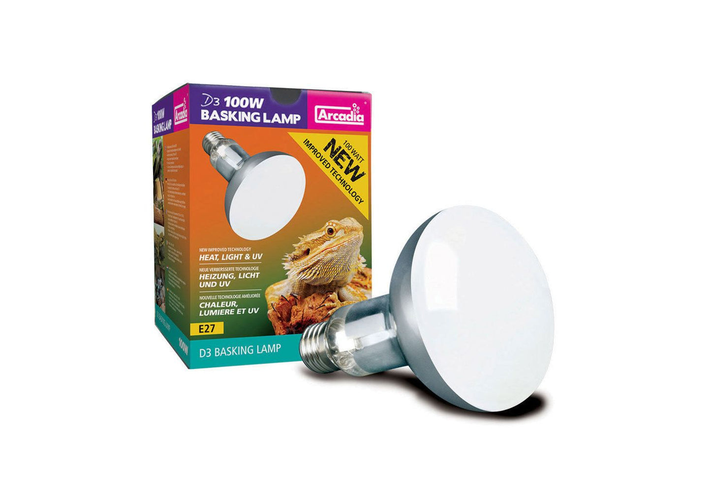  Arcadia Mercury Vapour D3 Basking Lamp 2nd Generation