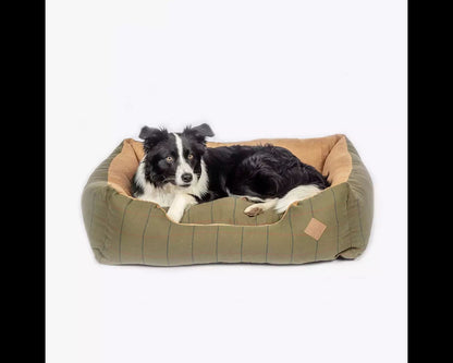  Danish Design Green Tweed Rectangular Snuggle Dog Bed