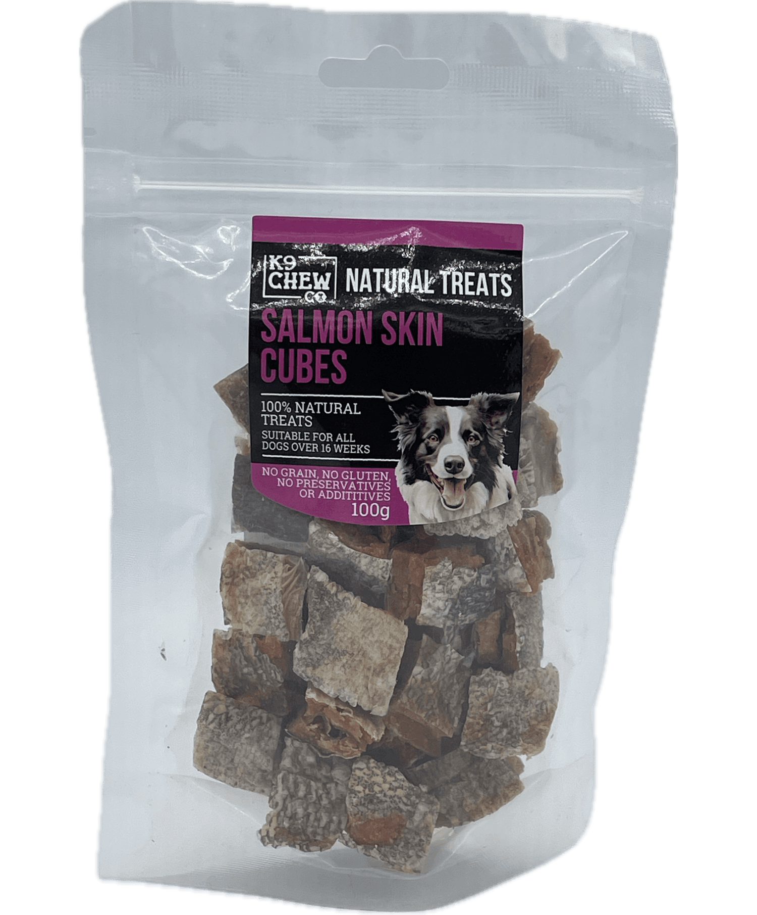  K9 Chew Co. Salmon Skin Cubes 100g
