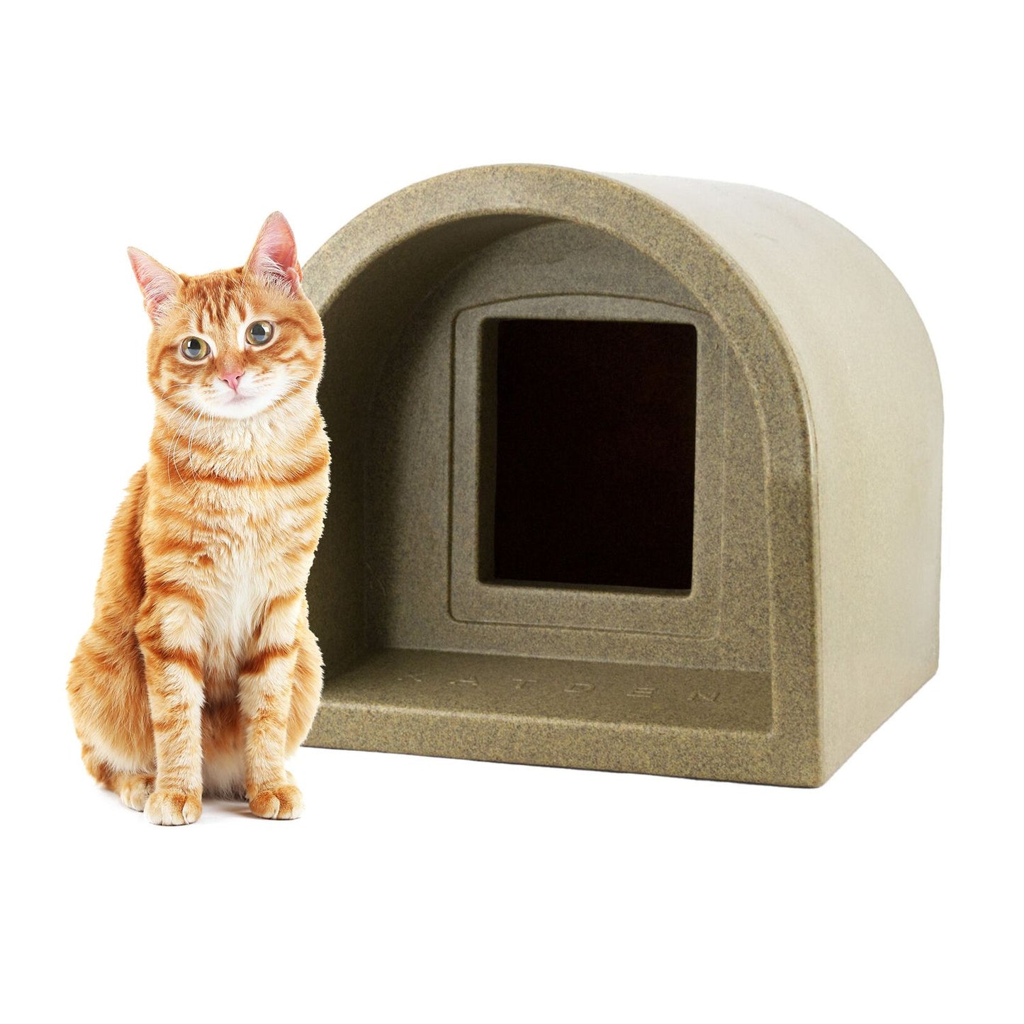  Mr Snugs KatDen Outdoor Cat Kennel/Shelter - Sandstone (Various Options)
