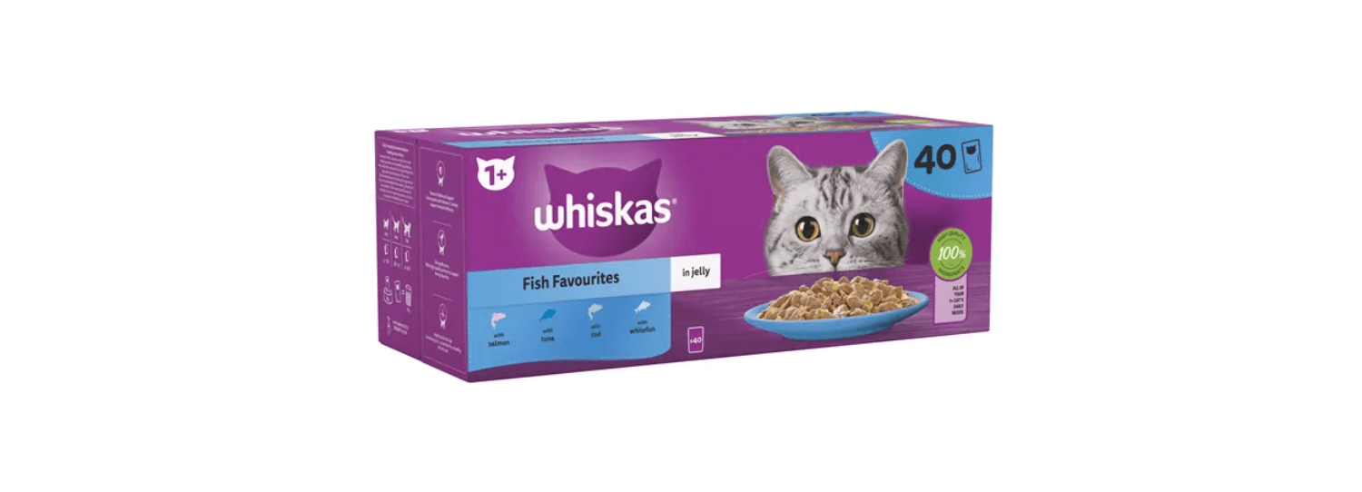  Whiskas 1+ Adult Fish Favourites In Jelly Wet Cat Food