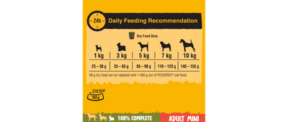  PEDIGREE COMPLETE Adult Small Dog Dry Poultry And Vegetables 3kg
